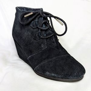 Toms Wedge Suede Ankle Boots